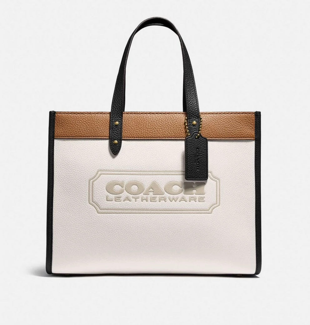 Coach Leather Tote Bag with Brand Box