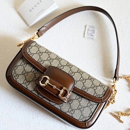 GUCCI Horsebit Handbag With Brand Box