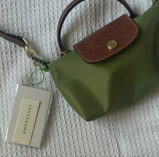 Imported MINI Long Champ Bag Green