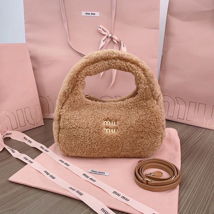 MIU MIU Shearling Bag with Brand Box