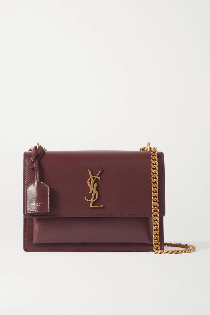 YSL Burgundy Bag with Brand Box